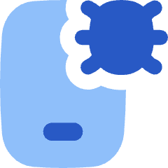 Bug Virus Phone Icon from Flex Flat Set