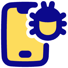 Bug Virus Phone Icon from Plump Pop Set