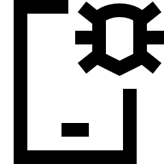 Bug Virus Phone Icon from Sharp Line Set