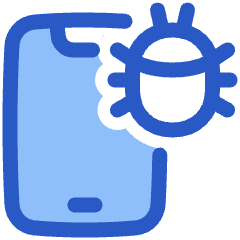 Bug Virus Phone Icon from Plump Duo Set