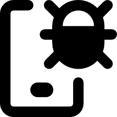 Bug Virus Phone Icon from Core Remix Set