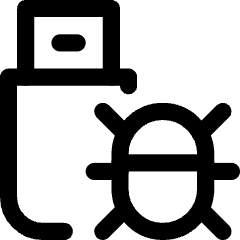 Bug Virus Usb Icon from Core Line Set