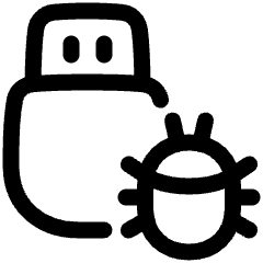 Bug Virus Usb Icon from Plump Line Set