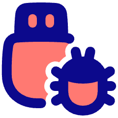 Bug Virus Usb Icon from Plump Pop Set