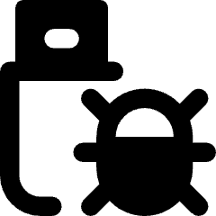 Bug Virus Usb Icon from Core Remix Set