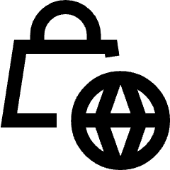 Online Shopping Icon from Sharp Line Set