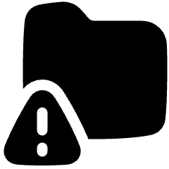 Threat Folder Icon from Plump Solid Set