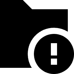 Threat Folder Icon from Sharp Solid Set