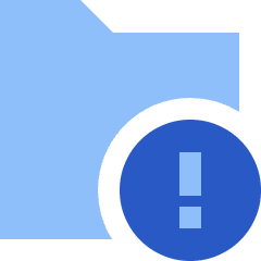 Threat Folder Icon from Sharp Flat Set