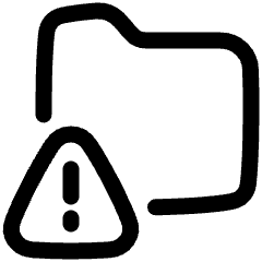 Threat Folder Icon from Plump Line Set
