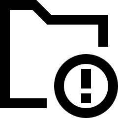 Threat Folder Icon from Sharp Line Set