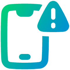 Threat Phone Icon from Plump Gradient Set