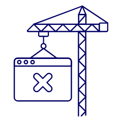 Web Buildiing Error Illustration from UX Line Set