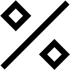Discount Percent Alternate Icon from Sharp Line Set