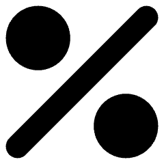 Discount Percent Alternate Icon from Core Solid Set