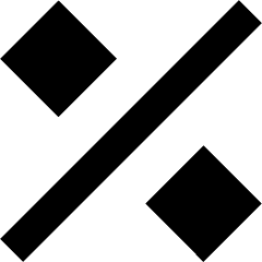 Discount Percent Alternate Icon from Sharp Solid Set