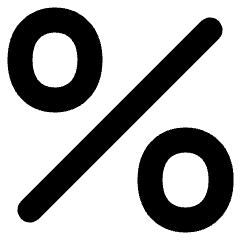 Discount Percent Alternate Icon from Plump Solid Set