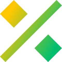 Discount Percent Alternate Icon from Sharp Gradient Set