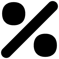 Discount Percent Alternate Icon from Flex Solid Set