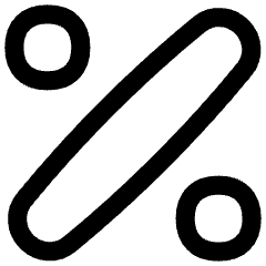 Discount Percent Icon from Flex Line Set