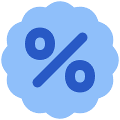 Discount Percent Badge Icon from Plump Flat Set