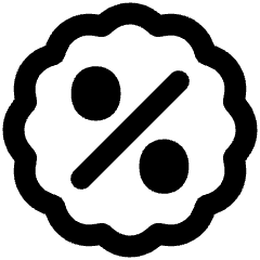 Discount Percent Badge Icon from Plump Remix Set