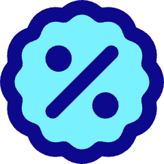Discount Percent Badge Icon from Core Pop Set