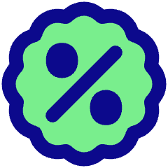Discount Percent Badge Icon from Plump Pop Set