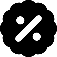 Discount Percent Badge Icon from Core Solid Set