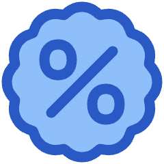 Discount Percent Badge Icon from Plump Duo Set