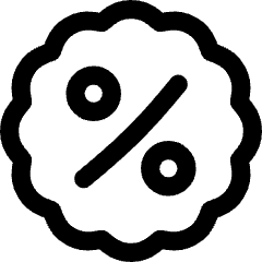 Discount Percent Badge Icon from Flex Line Set
