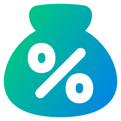 Discount Percent Bag Icon from Plump Gradient Set