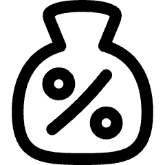 Discount Percent Bag Icon from Flex Line Set