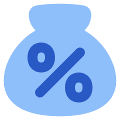 Discount Percent Bag Icon from Plump Flat Set