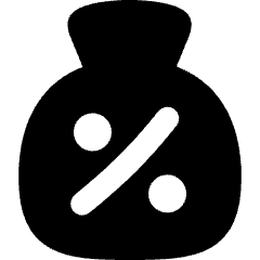 Discount Percent Bag Icon from Flex Solid Set