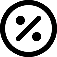 Discount Percent Circle Icon from Core Remix Set