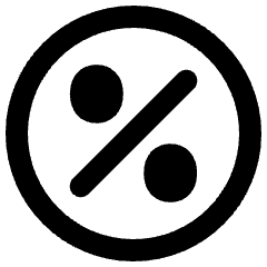 Discount Percent Circle Icon from Plump Remix Set