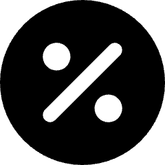 Discount Percent Circle Icon from Core Solid Set