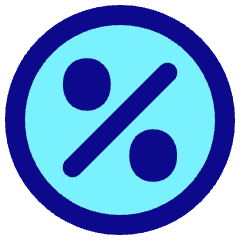 Discount Percent Circle Icon from Plump Pop Set