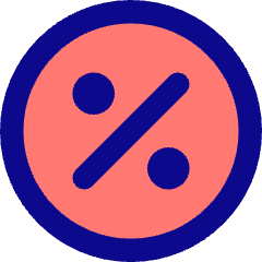 Discount Percent Circle Icon from Core Pop Set