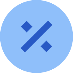Discount Percent Circle Icon from Sharp Flat Set