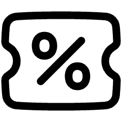Discount Percent Coupon Icon from Plump Line Set