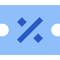 Discount Percent Coupon Icon from Sharp Flat Set