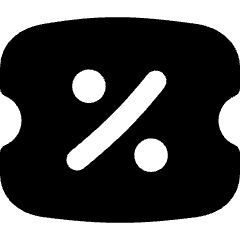 Discount Percent Coupon Icon from Flex Solid Set