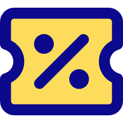 Discount Percent Coupon Icon from Core Pop Set