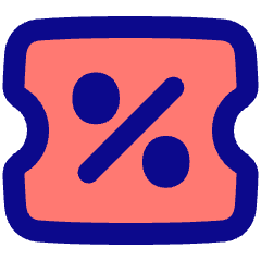 Discount Percent Coupon Icon from Plump Pop Set