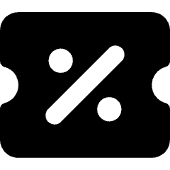 Discount Percent Coupon Icon from Core Solid Set