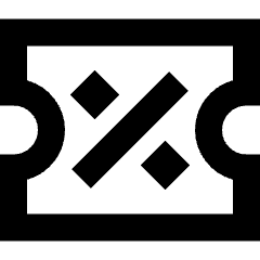 Discount Percent Coupon Icon from Sharp Remix Set