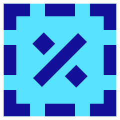 Discount Percent Cutout Icon from Sharp Pop Set