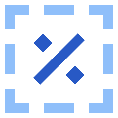 Discount Percent Cutout Icon from Sharp Flat Set